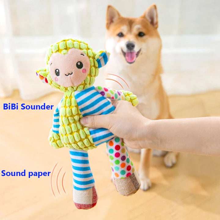 Interactive Squeaky Pet Plush Puzzle Toy