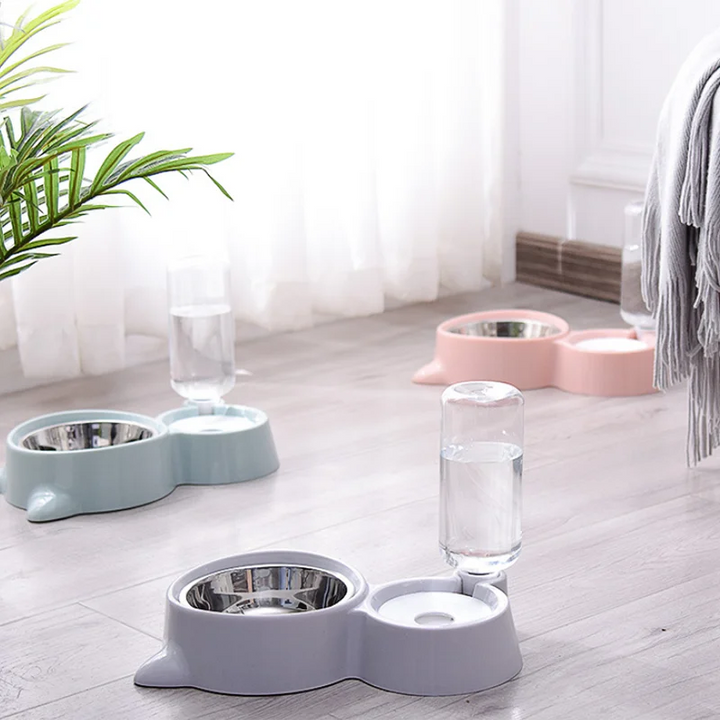 2-in-1 Cat Bowl Water Dispenser