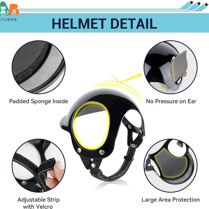 Dog Helmet with Dog Goggles Bundle Sport