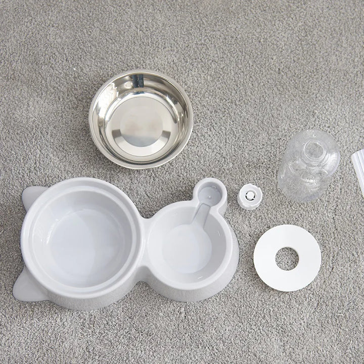 2-in-1 Cat Bowl Water Dispenser