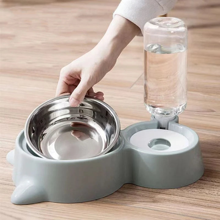 2-in-1 Cat Bowl Water Dispenser