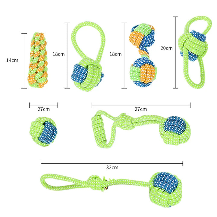 Interactive Rope Dog Toy with Mini Ball