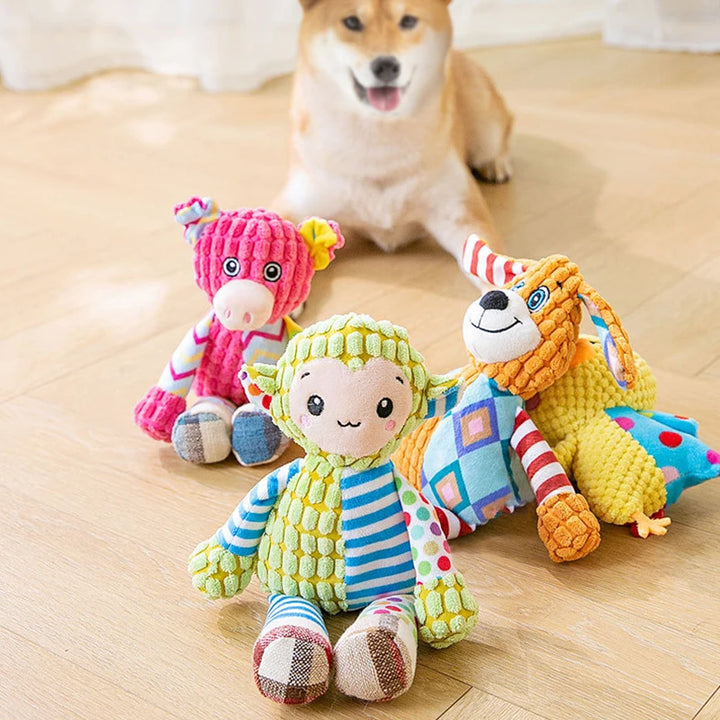 Interactive Squeaky Pet Plush Puzzle Toy