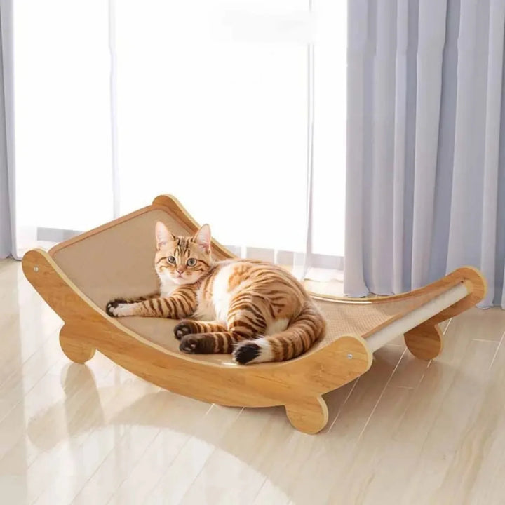 MultiPaws Wooden Scratcher & Bed