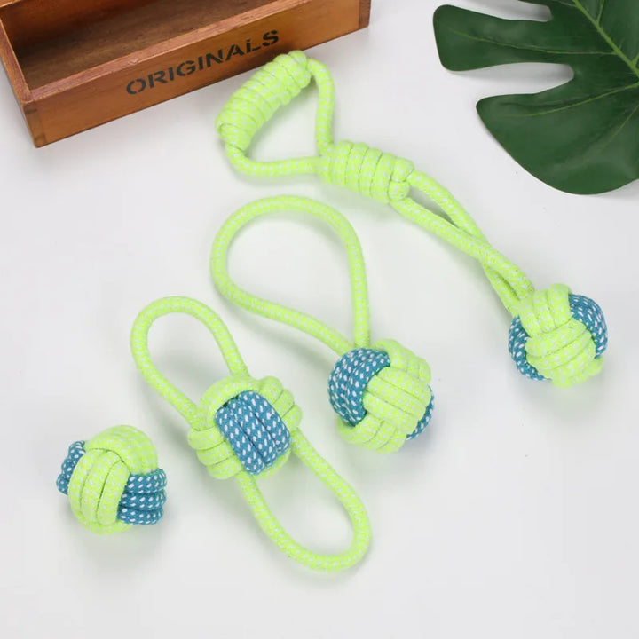 Interactive Rope Dog Toy with Mini Ball