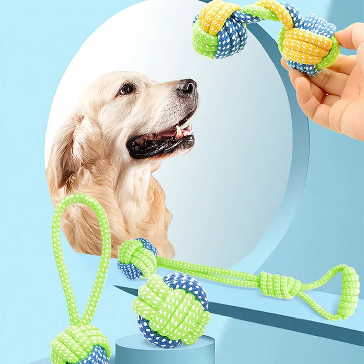 Interactive Rope Dog Toy with Mini Ball